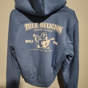 True Religion Pacific Blue Sherpa Zip Hoodie